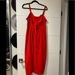 Topshop coral dress